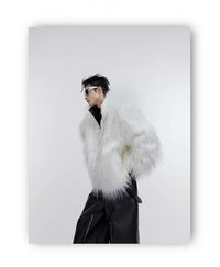 Men's Shaggy Faux Fur Jacket - Festigal