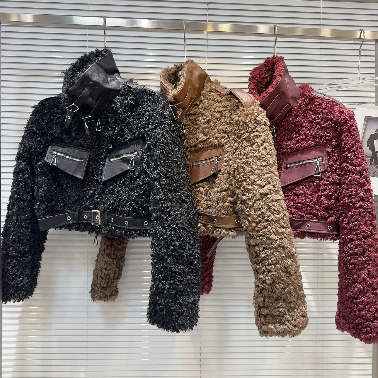 Faux Lambswool Cropped Jacket - Festigal