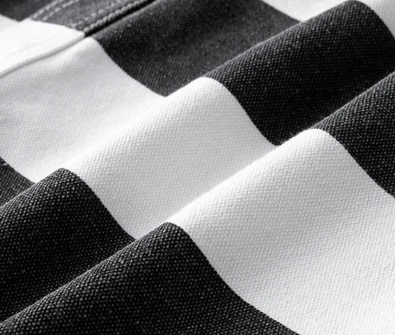 Monochrome Striped Canvas Jacket