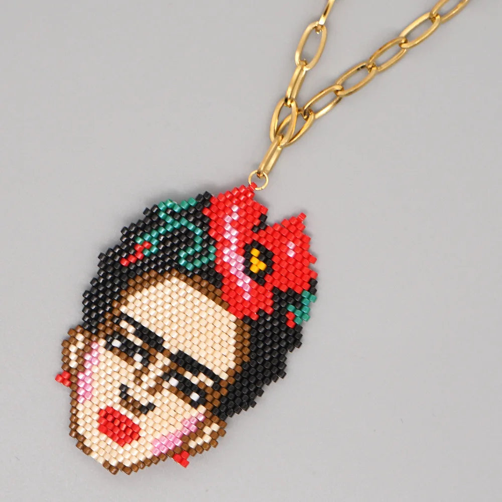 Frida Khalo Rice Bead Necklace - Festigal