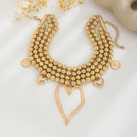 Multi-Layered Beaded Heart Necklace - Festigal