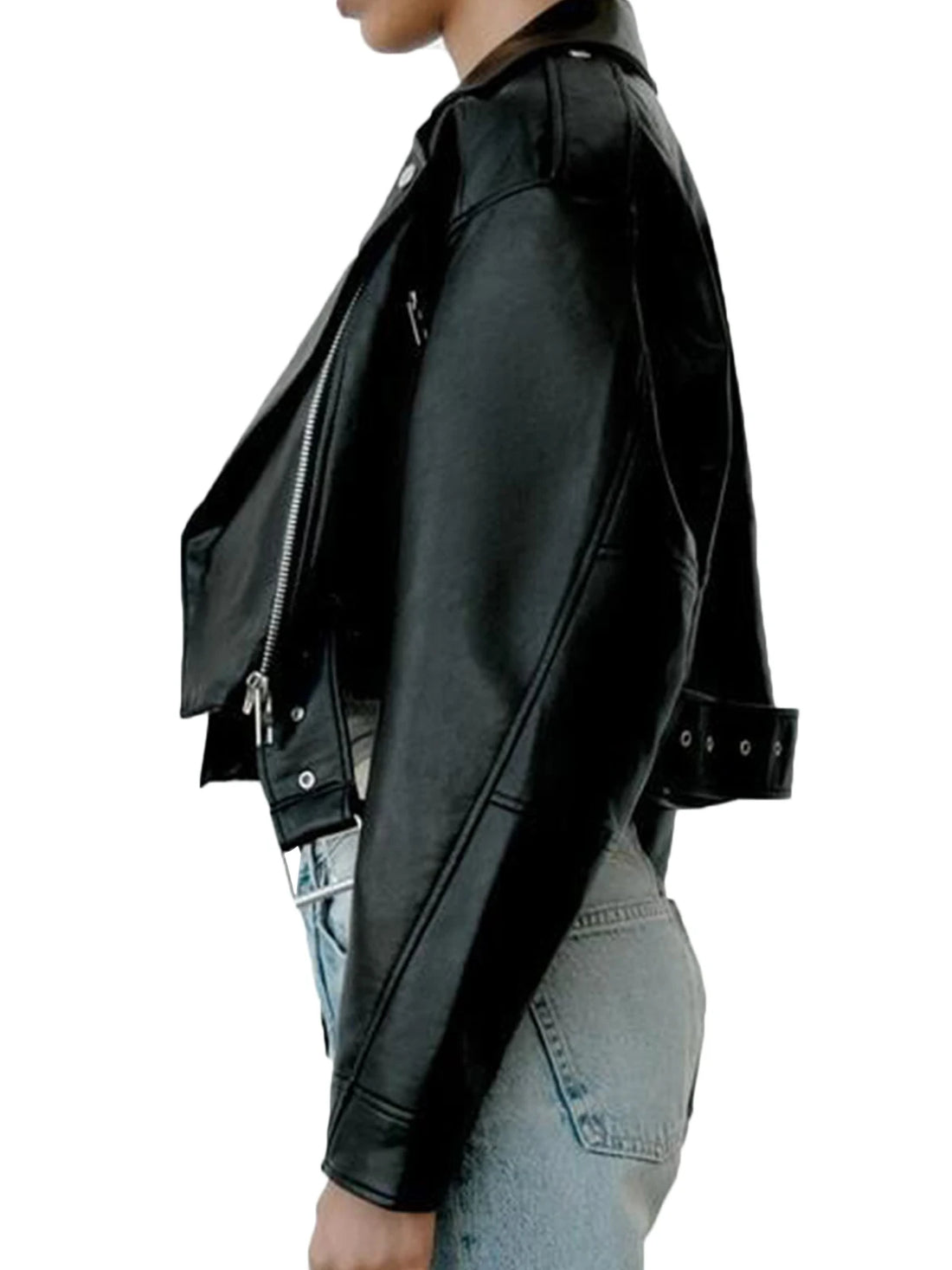 Faux Leather Biker Jacket - Festigal