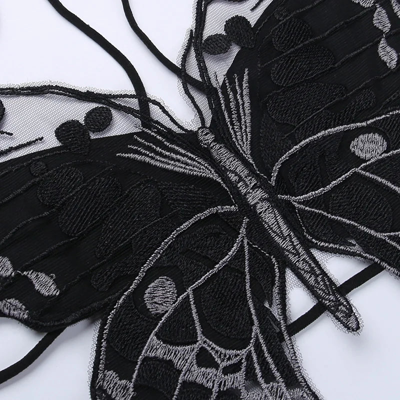 Gothic Butterfly Crop Top - Festigal