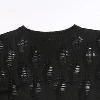 Long Sleeved Ripped Gothic Top - Festigal