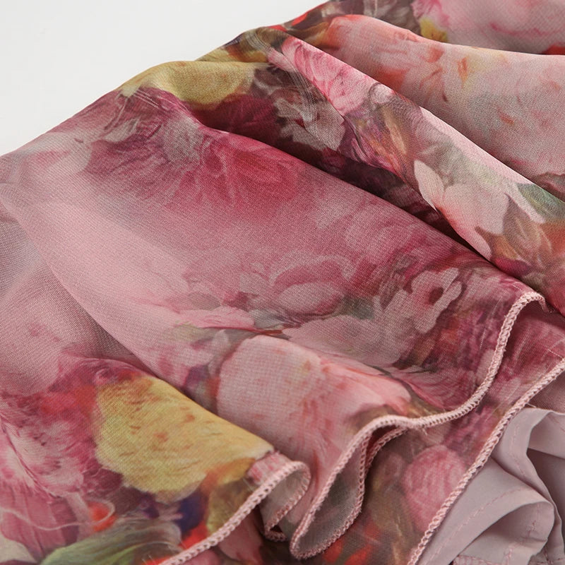 Floral Asymmetrical Shorts - Festigal