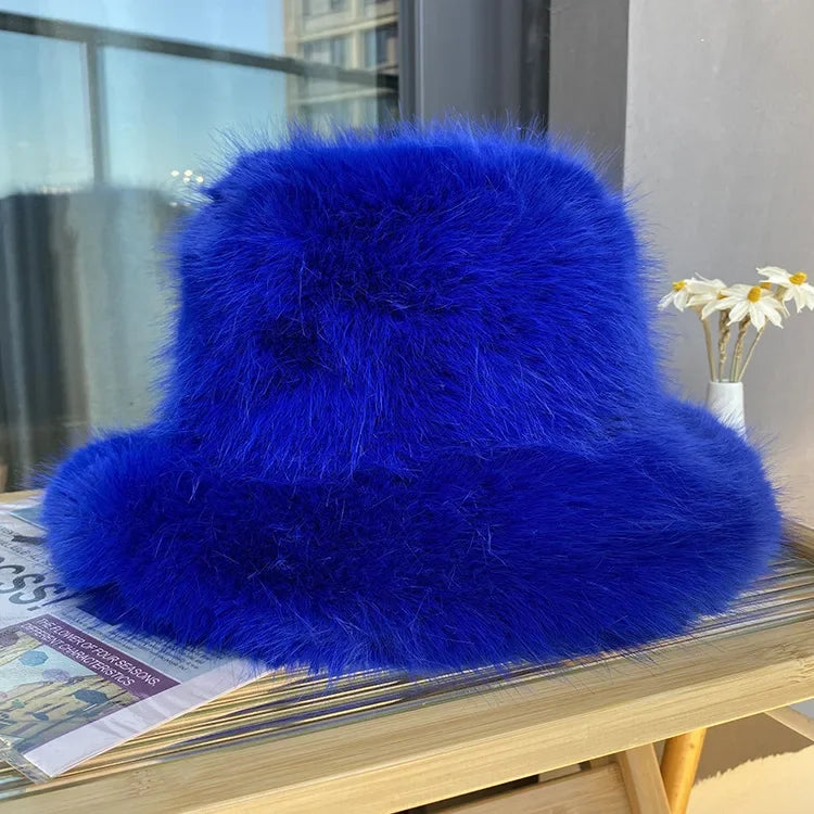 Faux Fur Bucket Hats - Festigal