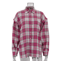 Pink & White Plaid Shirt - Festigal