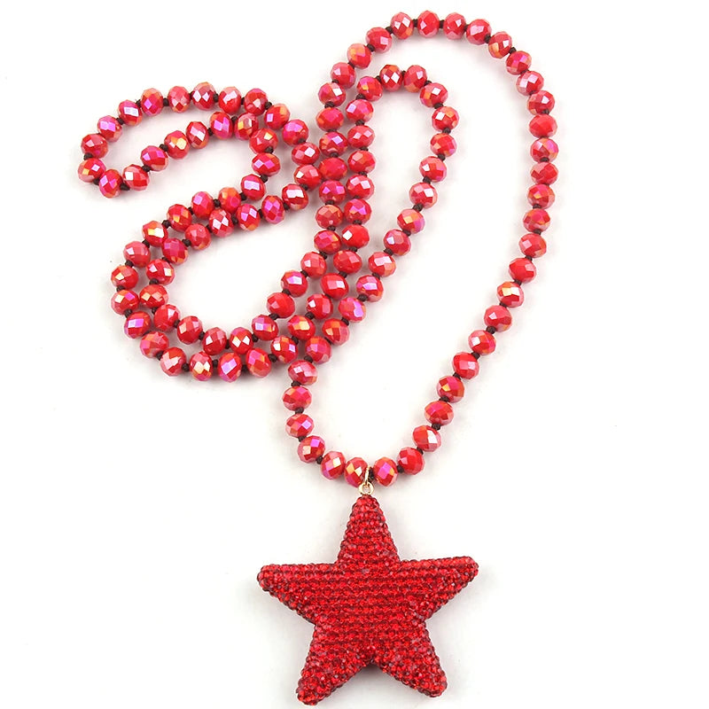 Crystal Star Beaded Necklace - Festigal