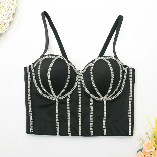 Diamante Embellished Corset Bustier - Festigal