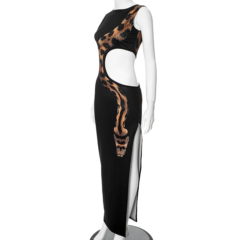 Snake Cut Out Maxi Dress