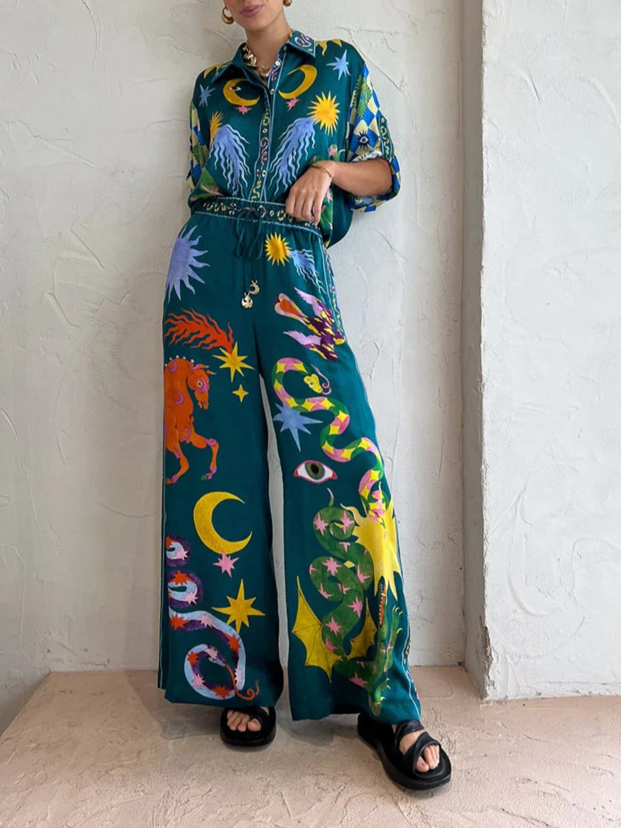 Ethereal Print Two-Piece Set - Festigal