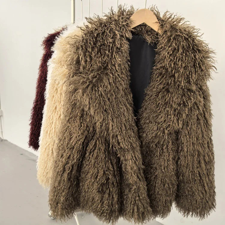 Curly Faux Fur Jacket