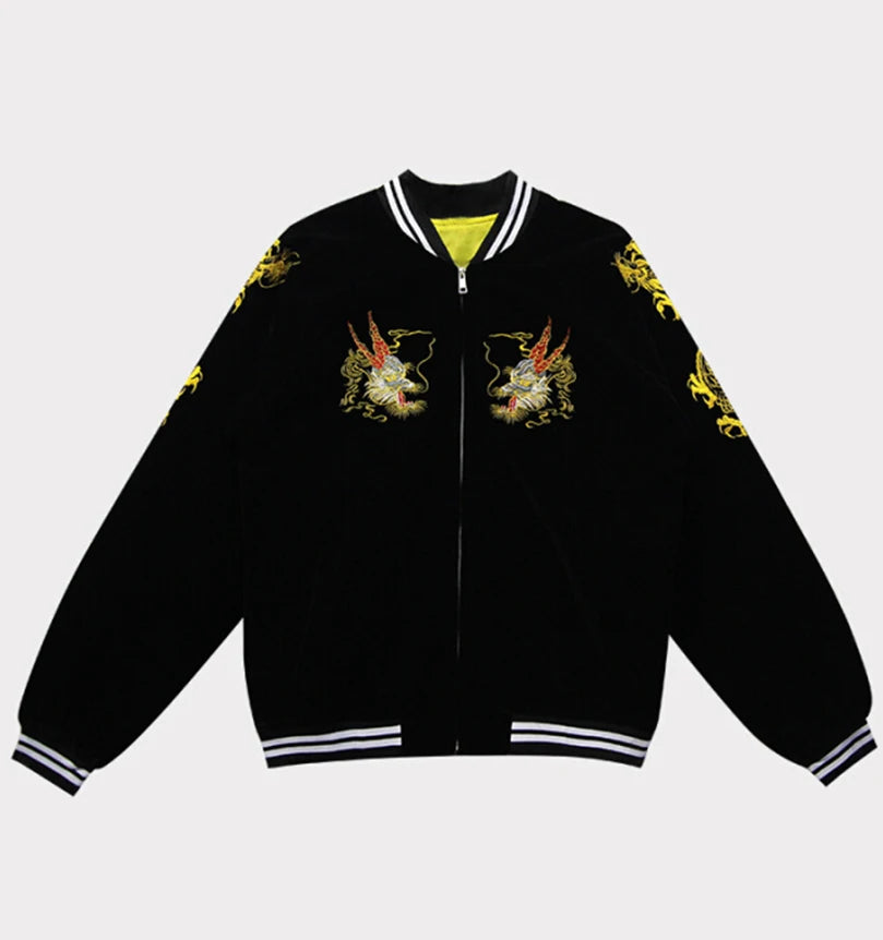 Men's Embroidered Japanese Dragon Jacket - Festigal