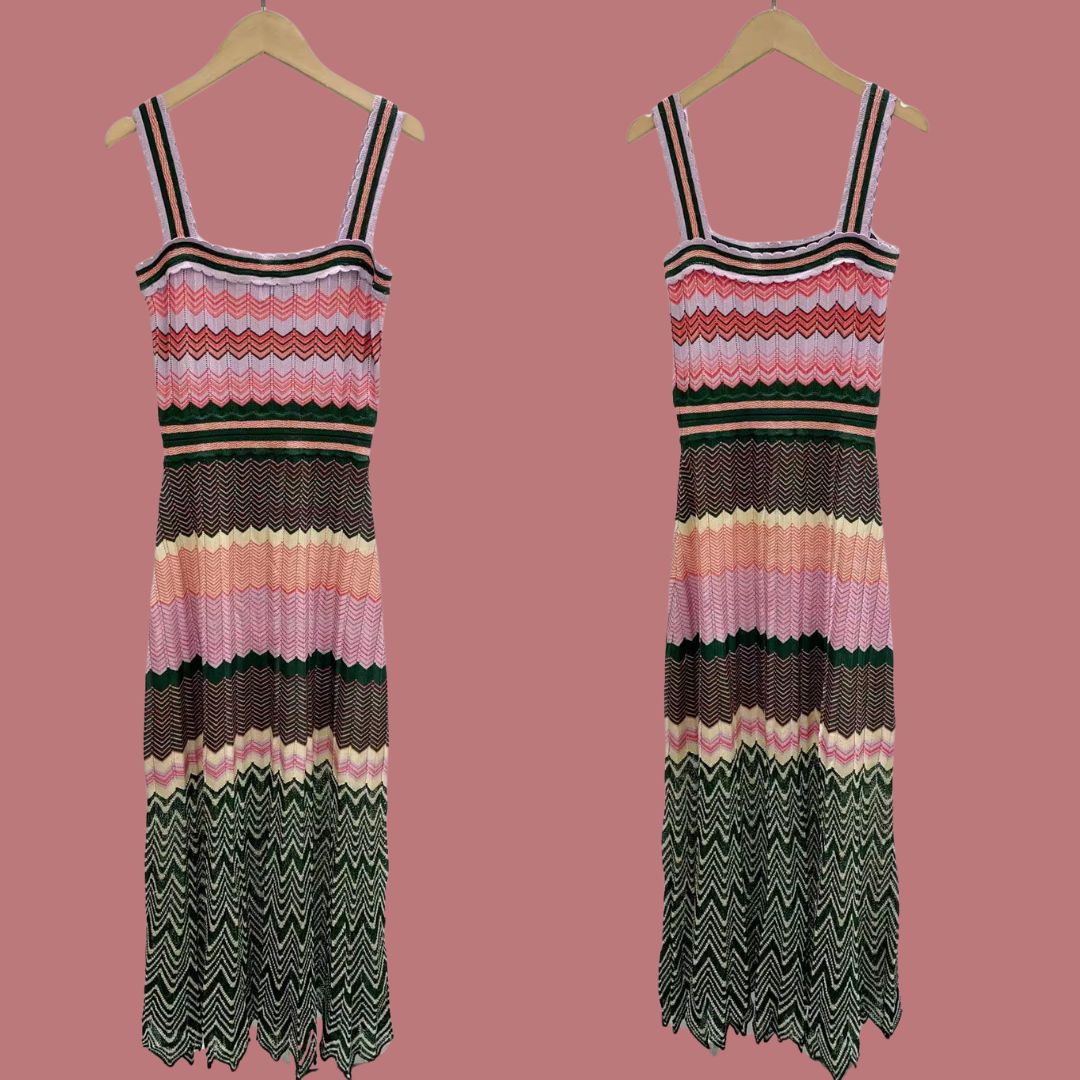 Aztec Knitted Maxi Dress - Festigal