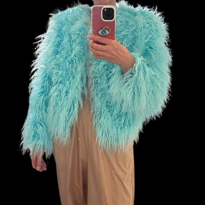 Shaggy Faux Fur Jacket Coat - Festigal