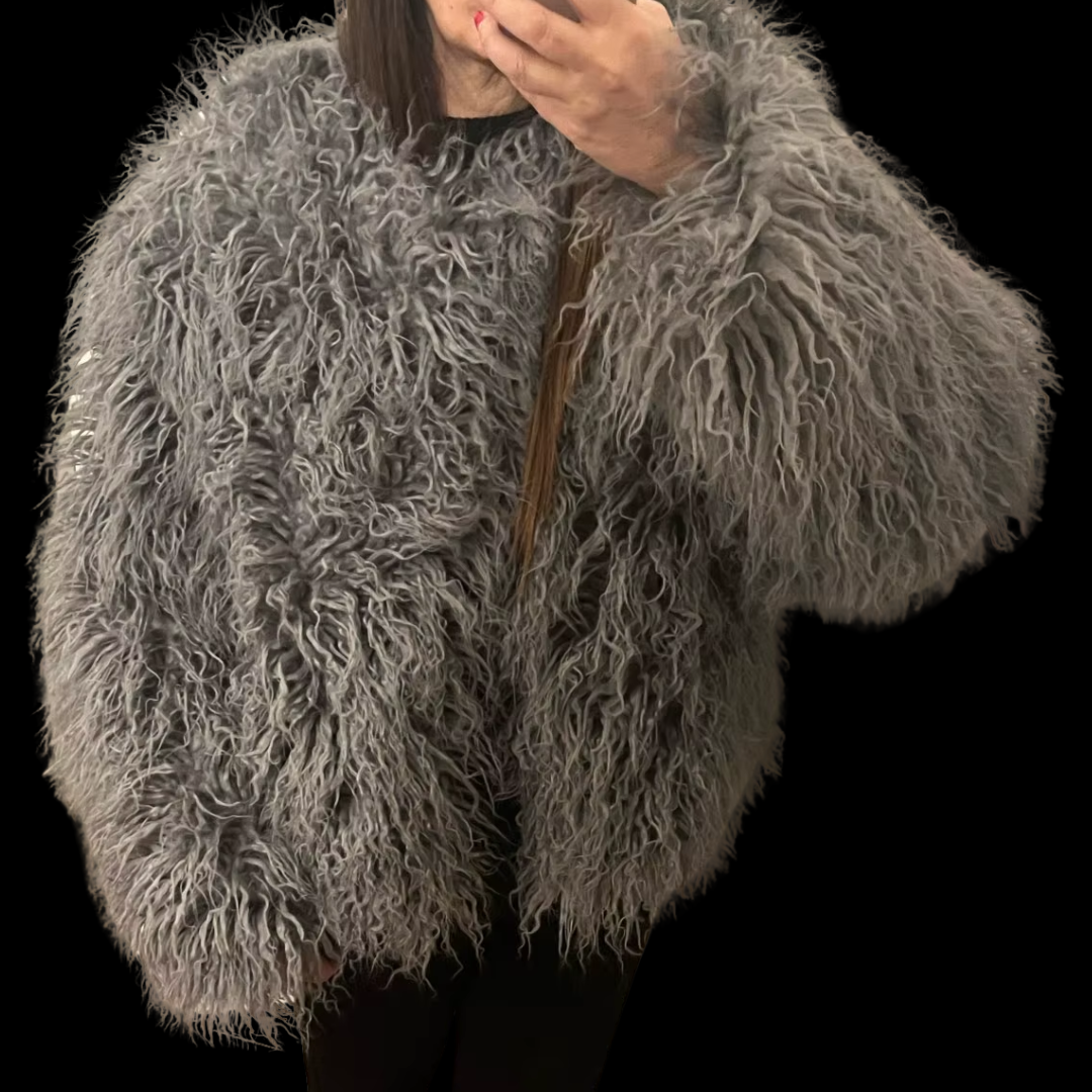 Shaggy Faux Fur Jacket Coat - Festigal