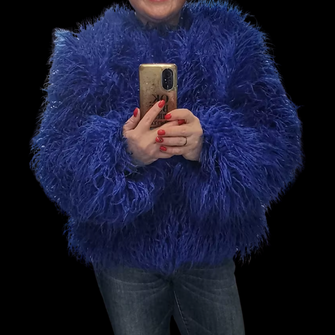 Shaggy Faux Fur Jacket Coat - Festigal