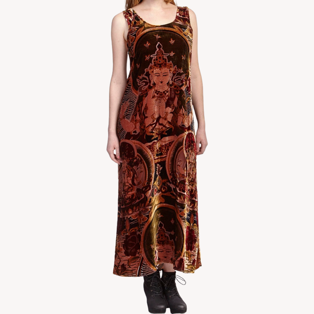 Buddha Silk Velvet Dress
