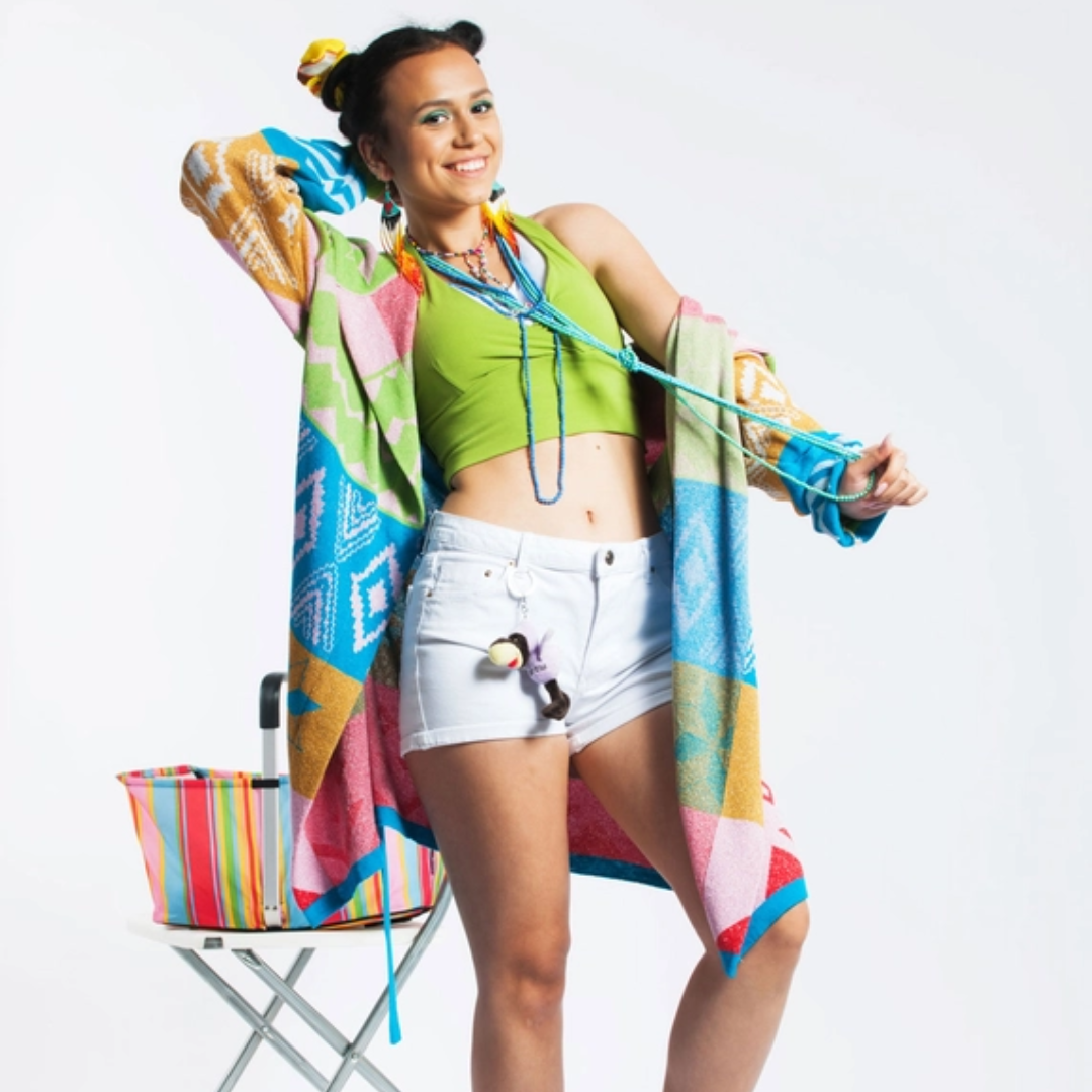 Alpaca Linen Rainbow Cardigan