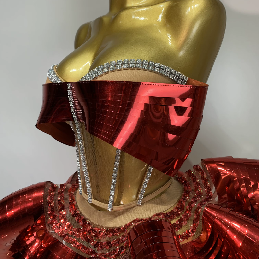 Futuristic Wave A-Line Dress