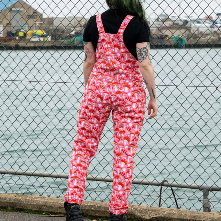 Mushrooms Stretch Dungarees