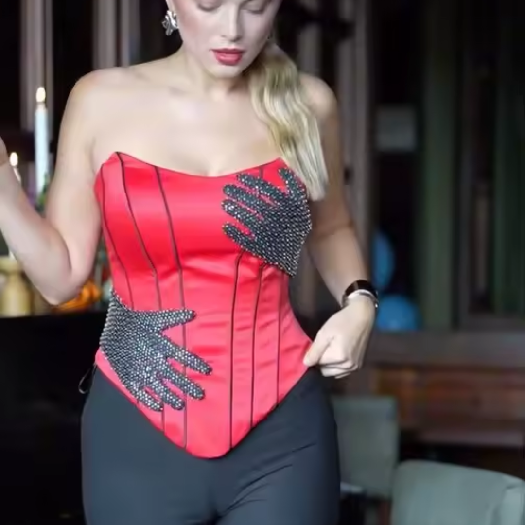 Hands Satin Corset