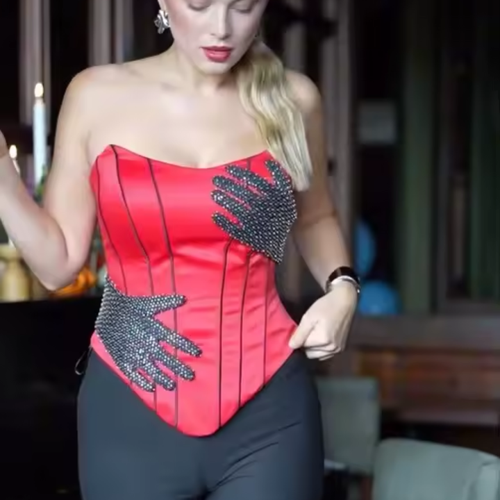 Hands Satin Corset