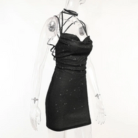 Glitter Cowl-Neck Dress - Festigal