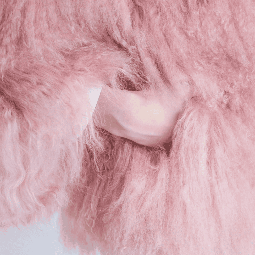 Pink Mongolian Shearling Jacket - Festigal