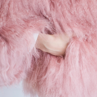 Pink Mongolian Shearling Jacket - Festigal