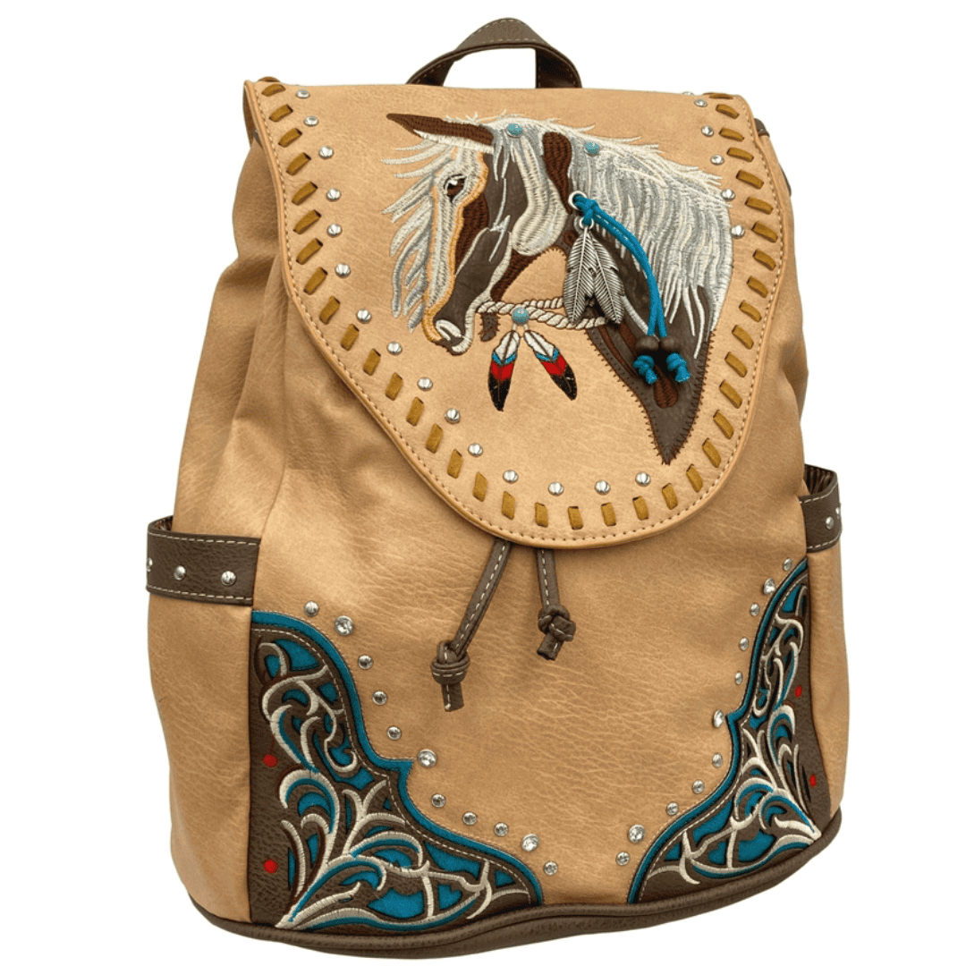 Western Embroidered Horse Backpack - Festigal