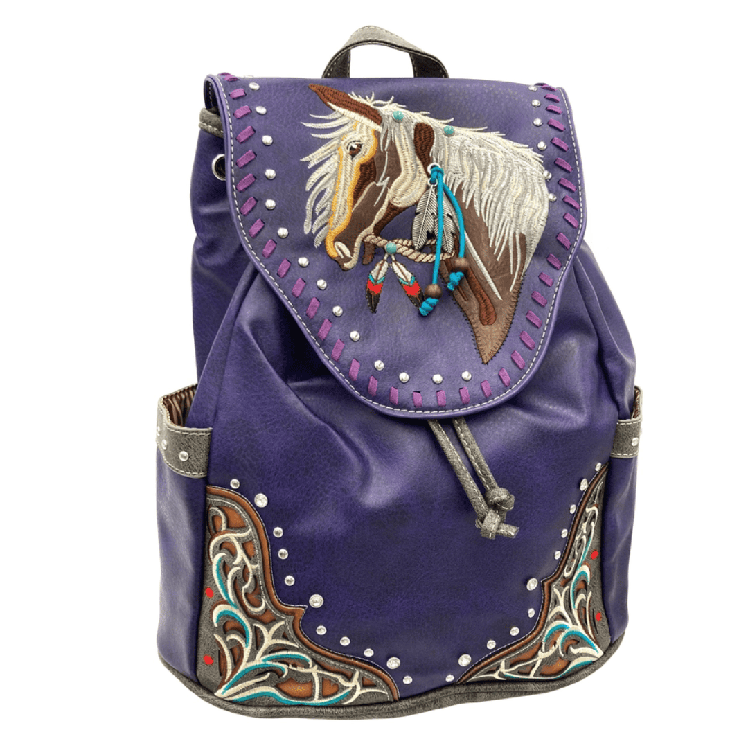 Western Embroidered Horse Backpack - Festigal