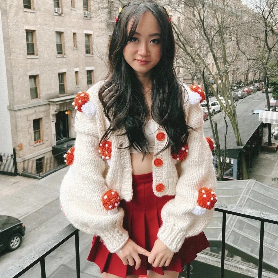 3D Mushroom Cardigan - Festigal