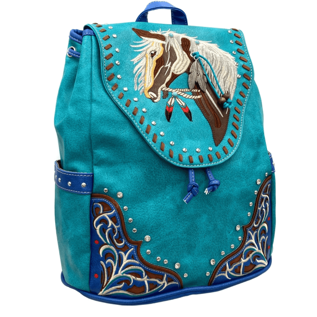 Western Embroidered Horse Backpack - Festigal