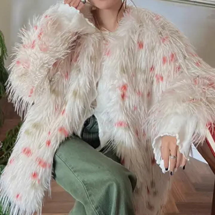 Polka Dot Fur Cape - Festigal
