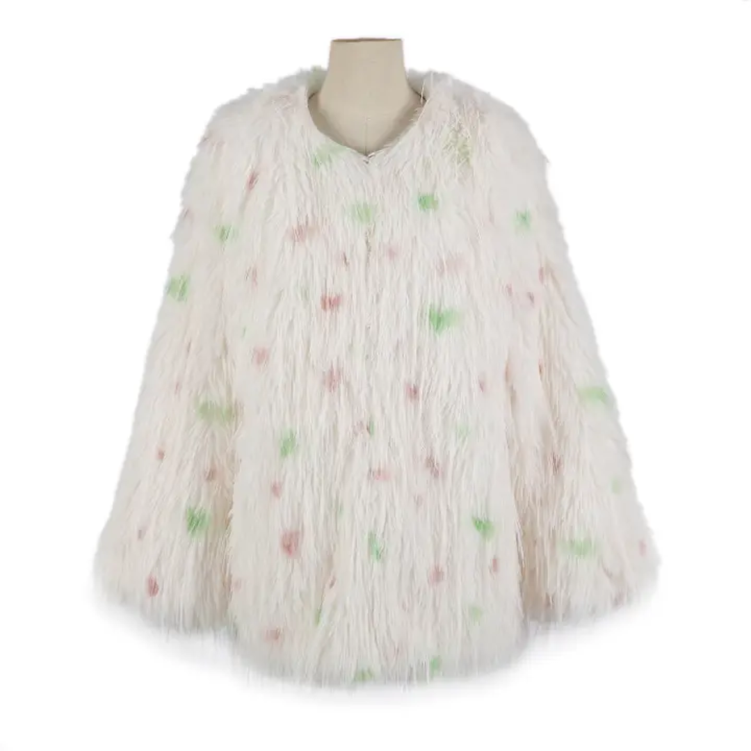 Polka Dot Fur Cape - Festigal