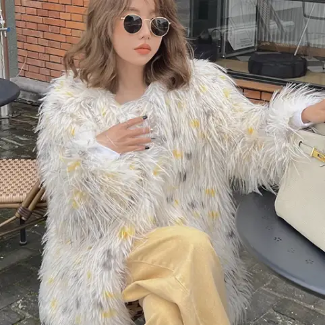 Polka Dot Fur Cape - Festigal