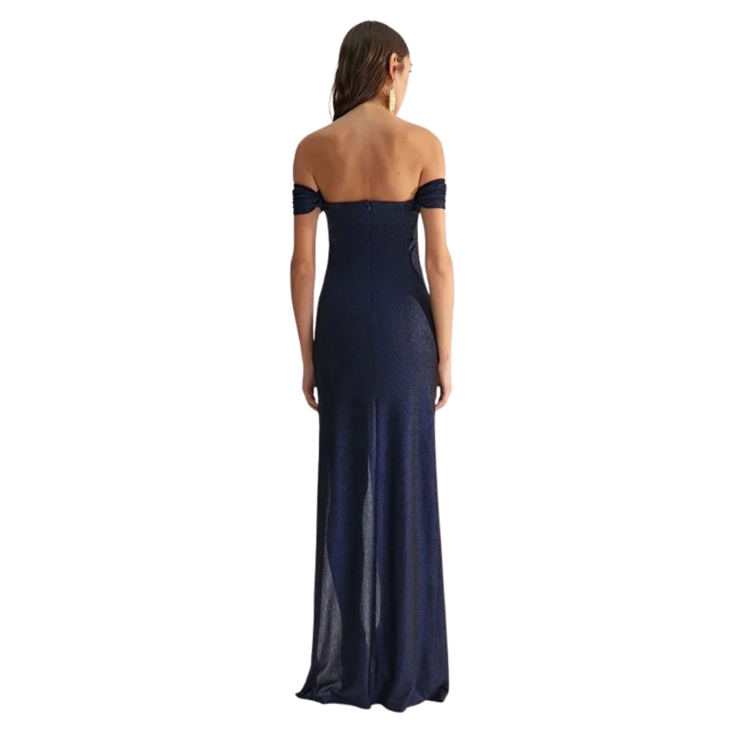 Cut Out Sun Glitter Maxi Dress