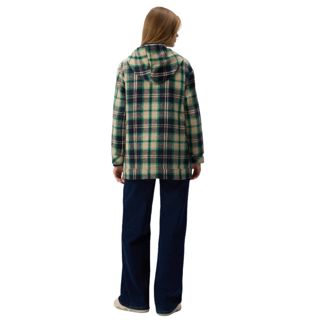 Plaid Hooded Sweatshirt