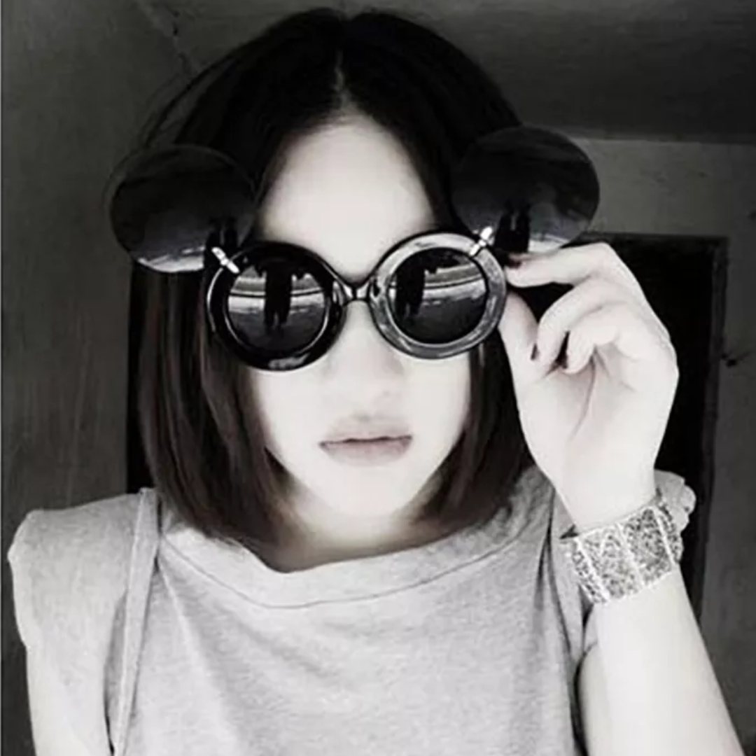 Lady Gaga Circular Flip Sunglasses - Festigal