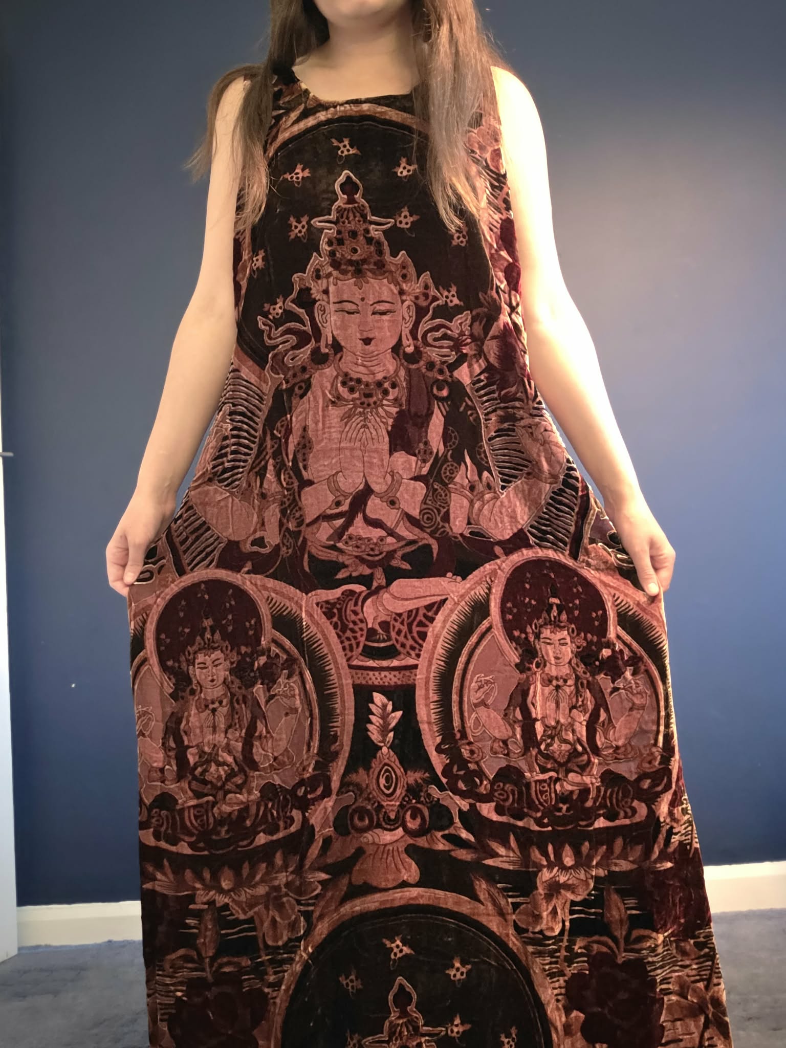 Buddha Silk Velvet Dress