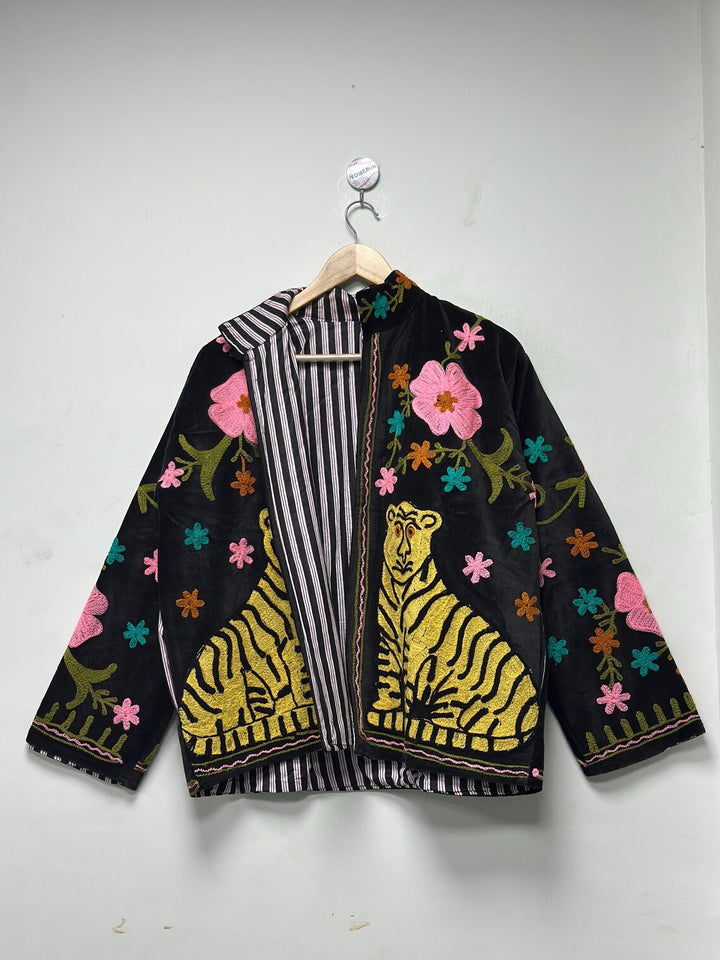 Velvet Tiger Embroidered Suzani Jacket