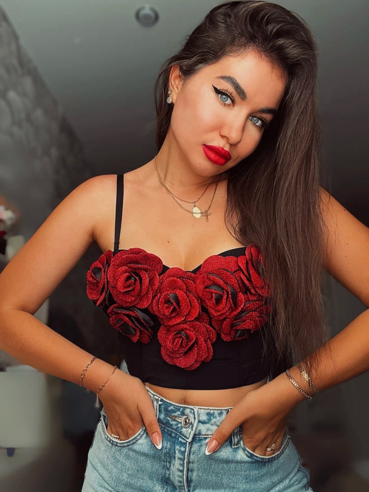 Rose Applique Corset