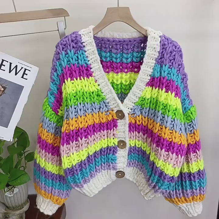Rainbow Chunky Knit Sweater