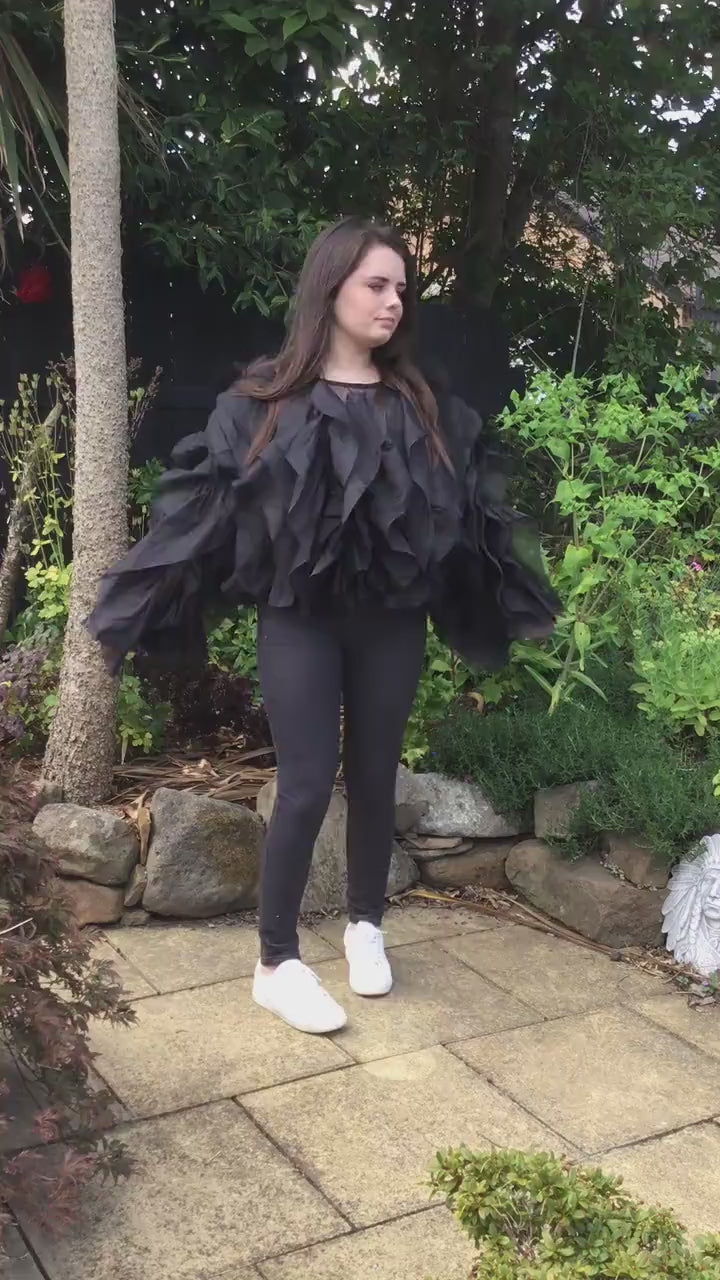 Exaggerated Ruffle Chiffon Blouse