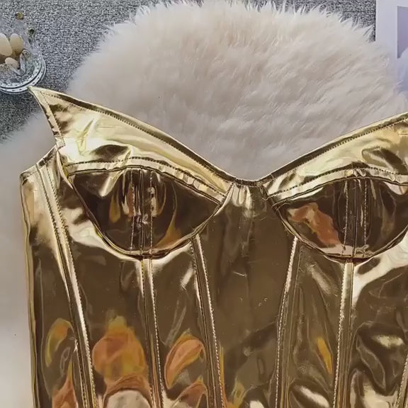 Statement Metallic Corset