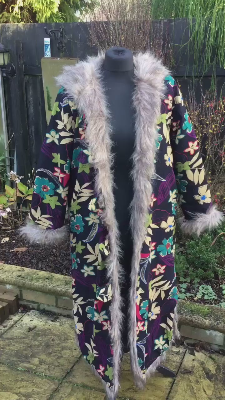 Vintage Style Extra Long Length Autumn and Winter Coat