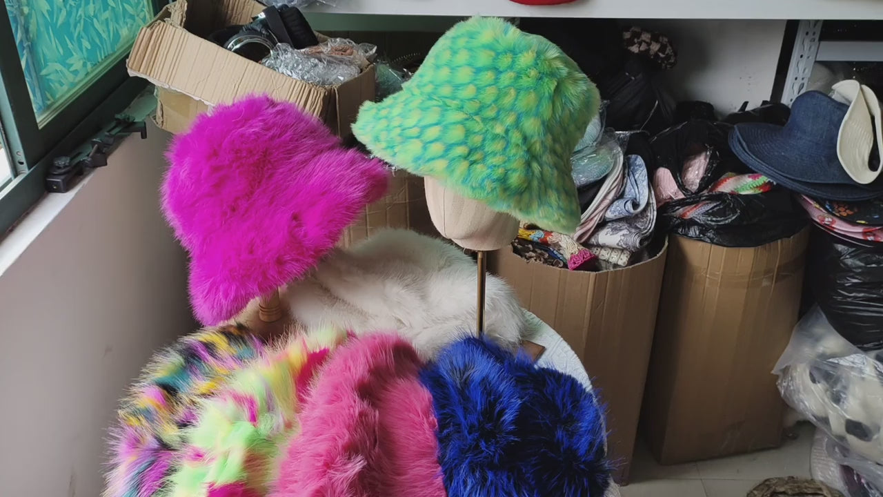 Faux Fur Bucket Hats