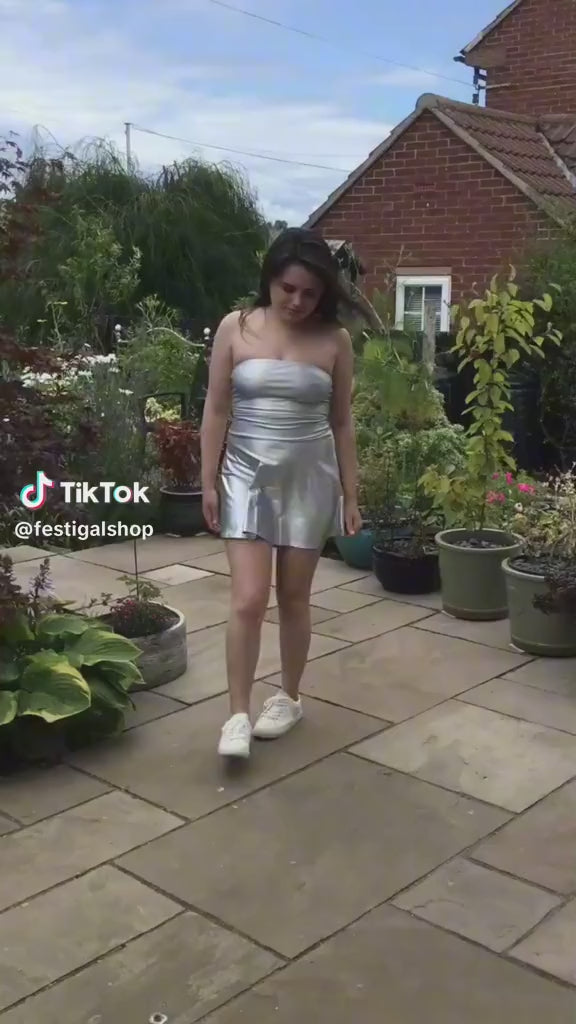 Holographic Silver Two Piece Set