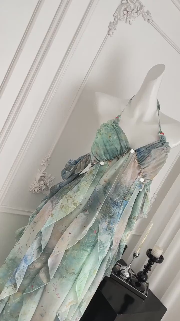 Beach Ruffle Maxi Dress